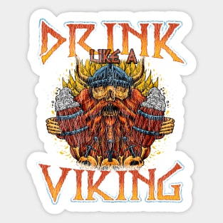 Drink Like A Viking | Warrior Mead Beer Drinker Sticker